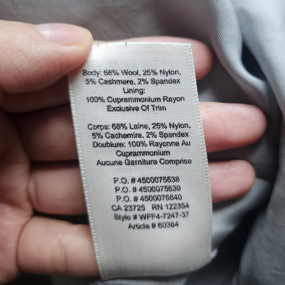 WILFRED Essonne Skirt Wool Cashmere Italy Light Grey Size 4 Aritzia - Picture 8 of 9